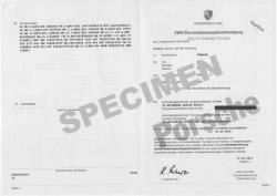 Certificat de conformité gratuit Porsche Certificat de conformité gratuit Porsche
